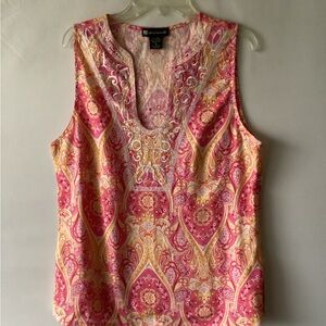 Valerie Bertinelli sleeveless pullover blouse